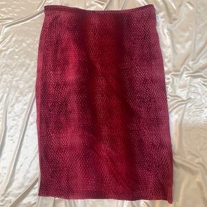 Vintage Express Snakeskin Mesh Skirt Size Medium | Pink Magenta Mesh Skirt